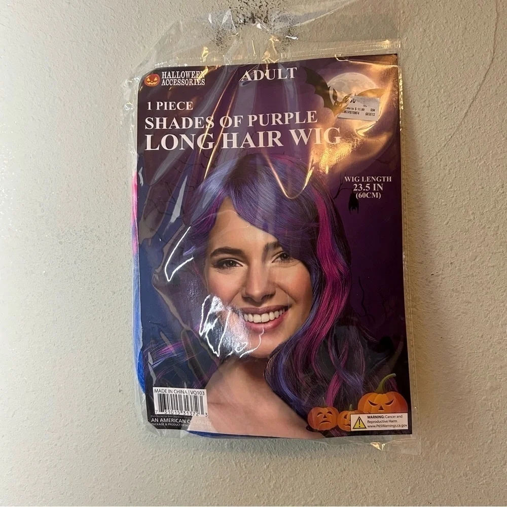 New in Package Shade os Purple Long Hair Wig